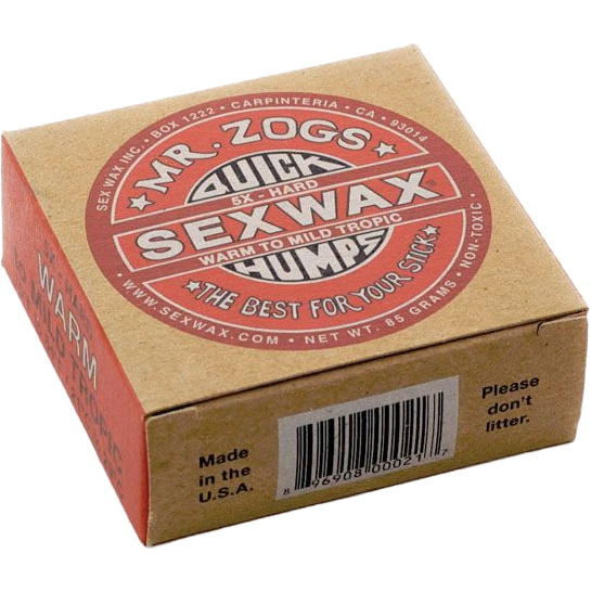 2026 Sex Wax Quick Humps Varm Til Mild Tropic Surf Wax Swwqh - Rød